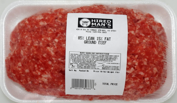 85% 1lb In-Store Fresh Ground Hamburger