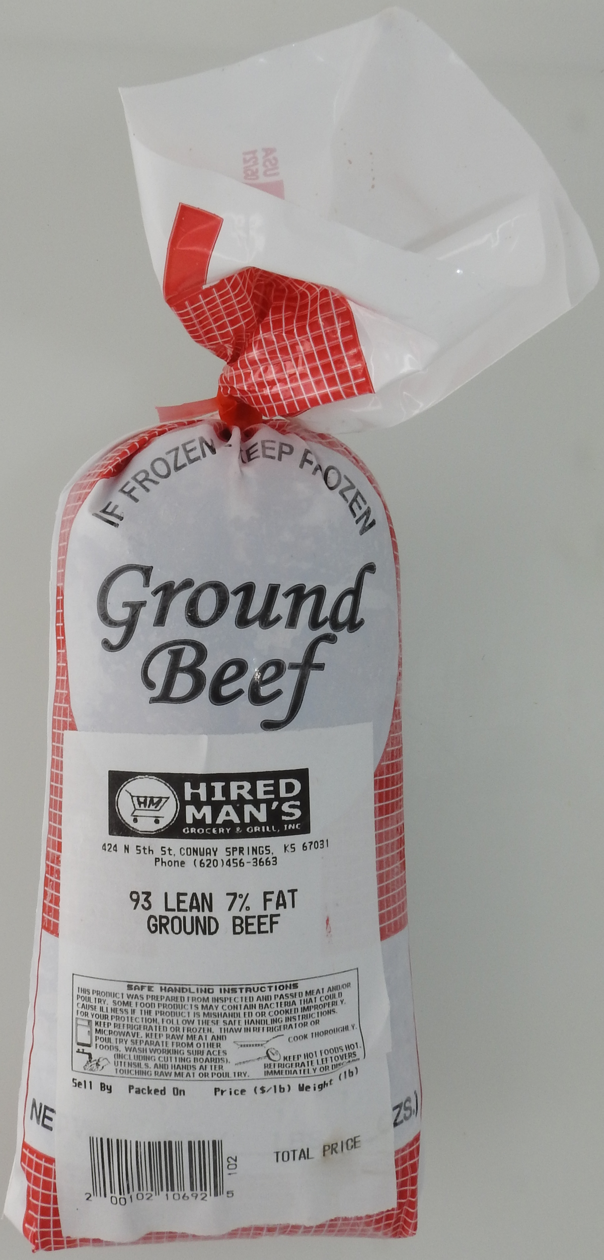 93% In-Store Ground Hamburger